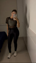 Blusa Tela Fitness Aura Fit – Preta
