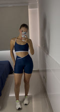 Conjunto Fitness Aura Fit Azul Marinho 💙✨