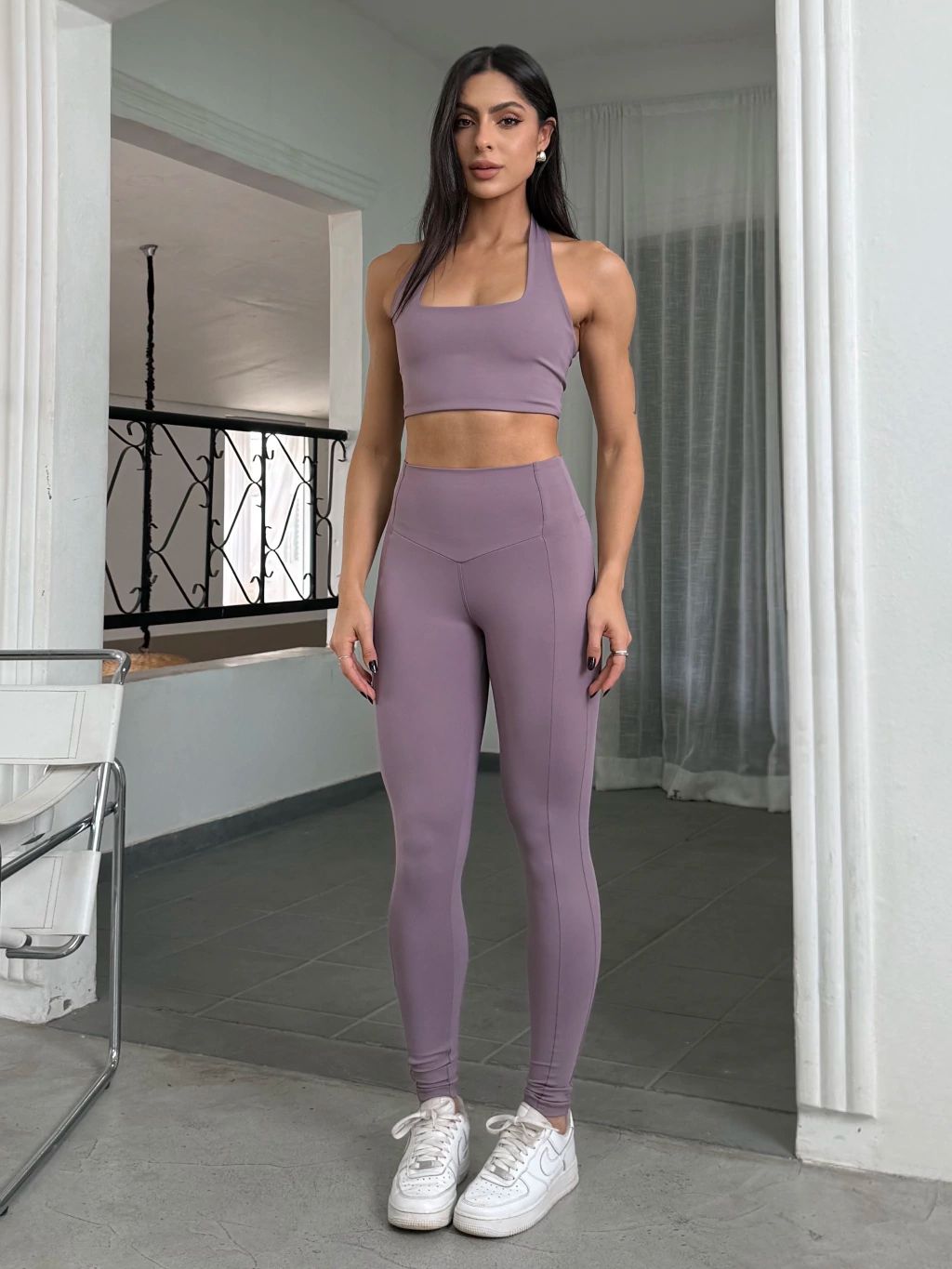 Conjunto Fitness Aura Fit Lavanda 💜✨